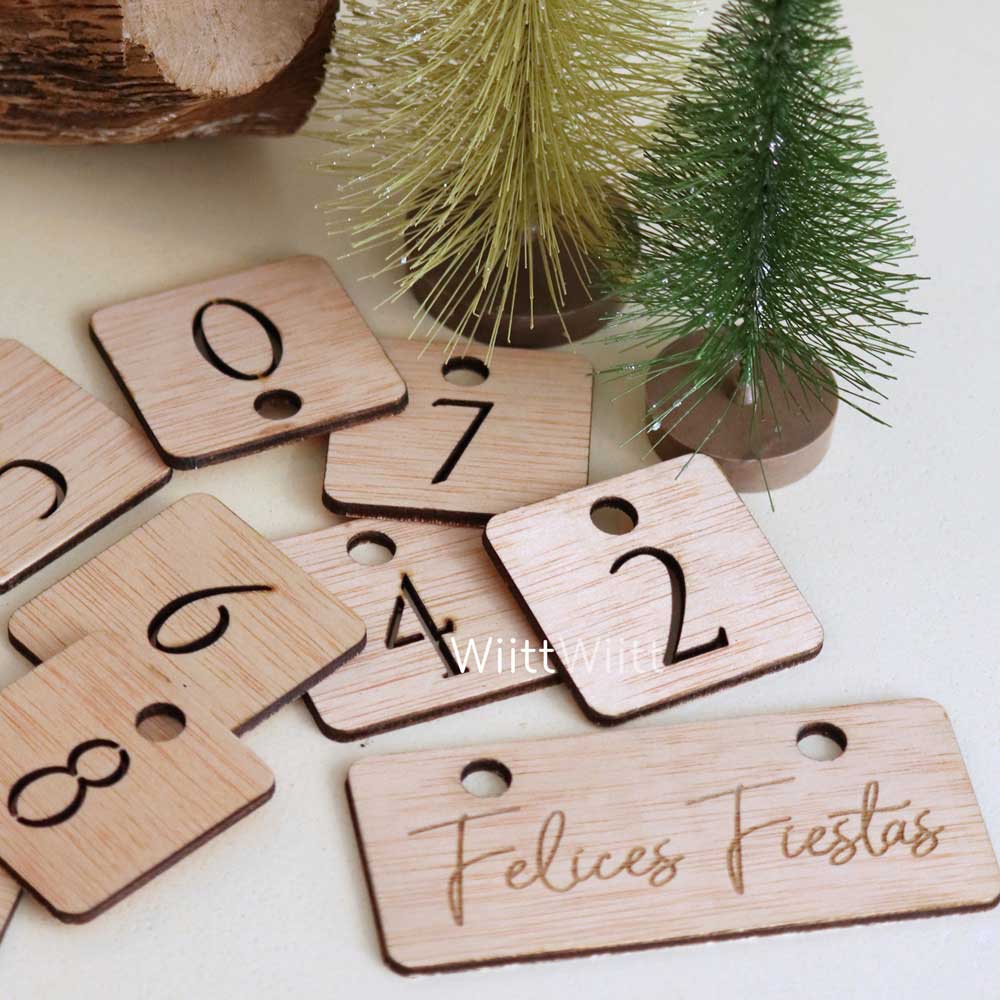 Calendario de Adviento con apellidos y muérdago - Imagen 3