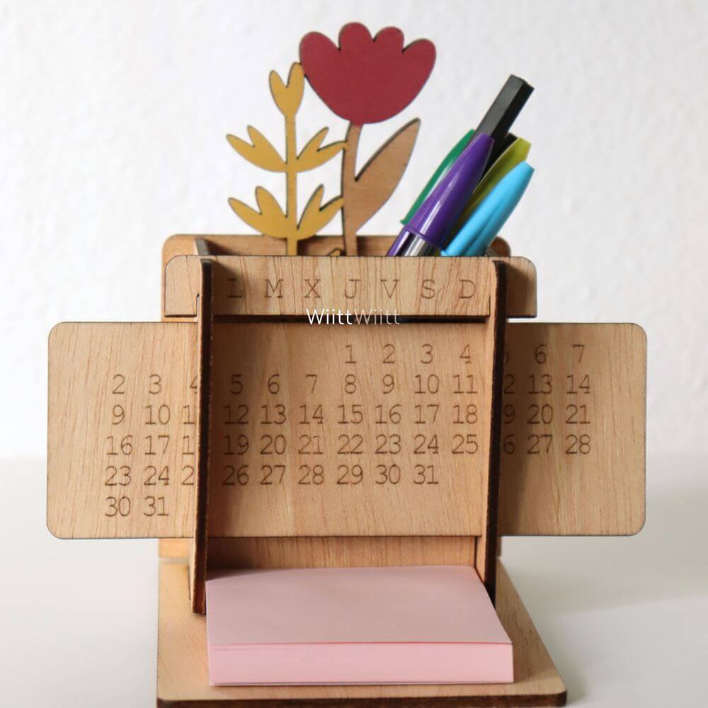 Calendario perpetuo portalápices - Imagen 3