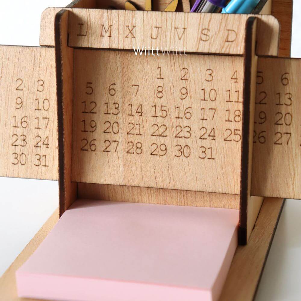 Calendario perpetuo portalápices - Imagen 2