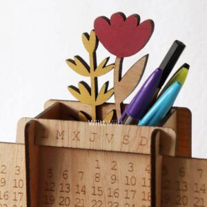 Calendario perpetuo portalápices